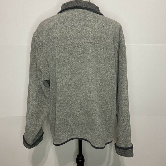 Vintage North Face Sz Medium Buttoned Front Sweater Jacket Cuffed Sleeve Gray - Picture 5 of 6